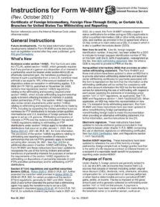 RBC Bank Form - W-8IMY Instructions - Internal Revenue Service (IRS) PDF Download