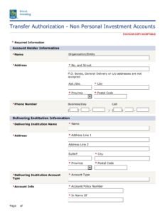 RCB Bank Form - Transfer (Non-Personal Account) PDF Download
