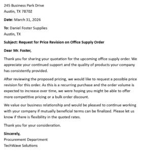 Price Negotiation Letter (USA Business Format + 5 Templates)
