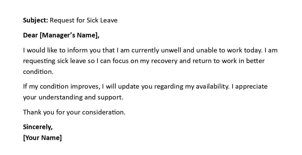 Request for Sick Leave