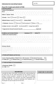 SBI BANK Consent Form from Customers-PDF Download