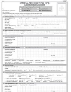 SBI BANK New NPS Form - PDF Download