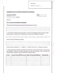 SBI BANK PPF/Loan A/C(s) Linking Form-PDF Download