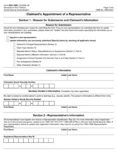 SSA Form-1696 PDF Download – Appointment of Representative