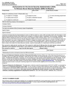 SSA Form-89 PDF Download – Social Security Authorization
