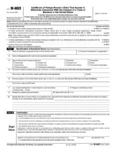 Scotia Bank Form - W-8ECI For Individuals and Organizations claiming a Non-U.S. status PDF Download