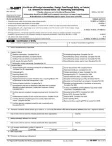 Scotia Bank Form - W-8IMY For Individuals and Entities claiming a Non-U.S. status PDF Download