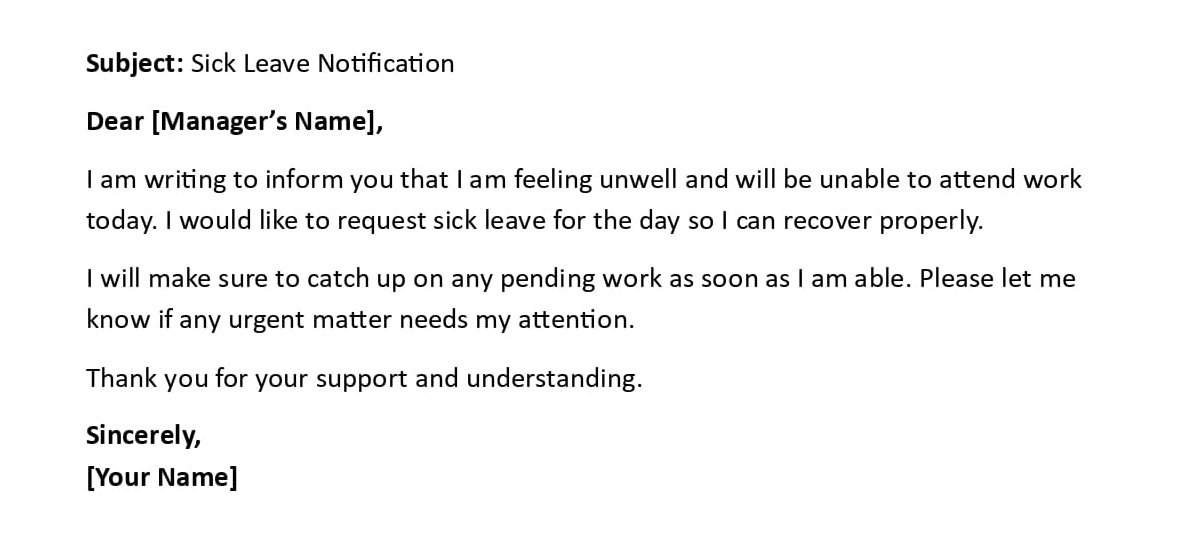 Sick Leave Notification