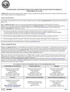 VA Form 20-0995 PDF Download – Veterans Supplemental Claim