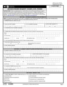 VA Form 20-0996 PDF Download – Higher Level Review