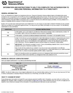 VA Form 21-0845 PDF Download – Information Disclosure