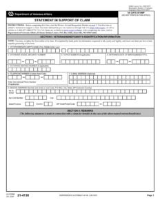 VA Form 21-4138 PDF Download – Statement in Support of Claim