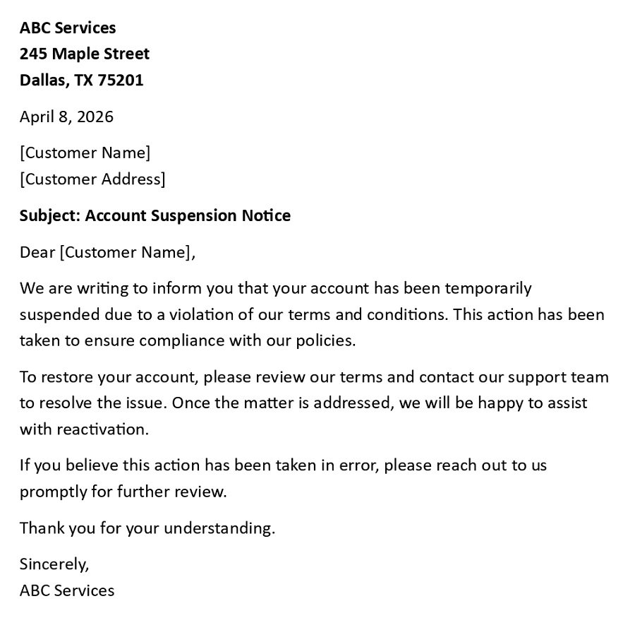 Account Suspension Notice