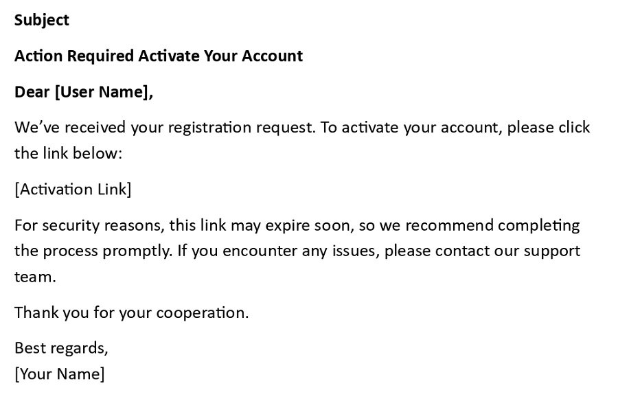 Action Required Activate Your Account