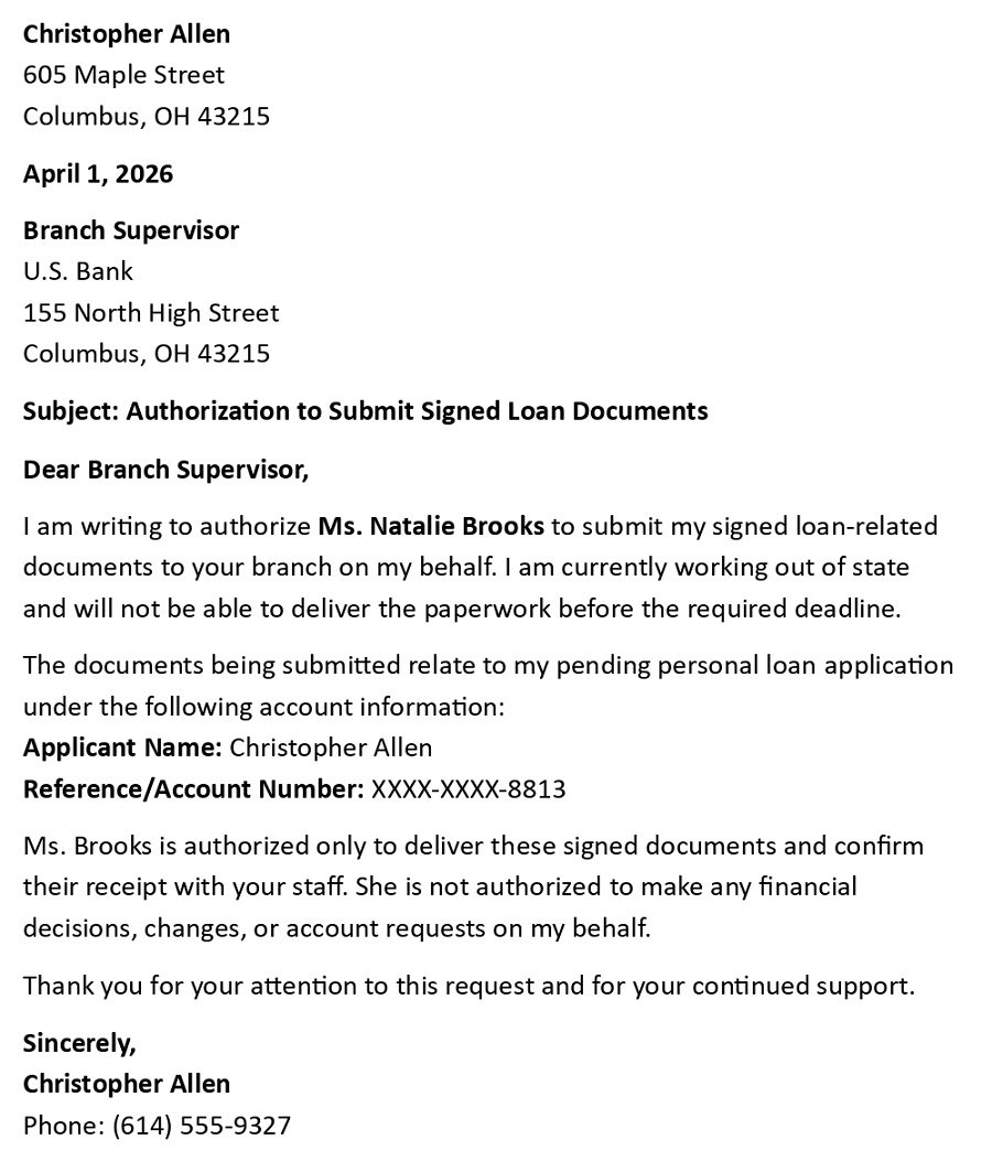 Authorization to Submit Signed Loan Documents