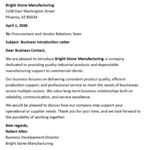 Business Introduction Letter (USA Corporate + 5 Templates)