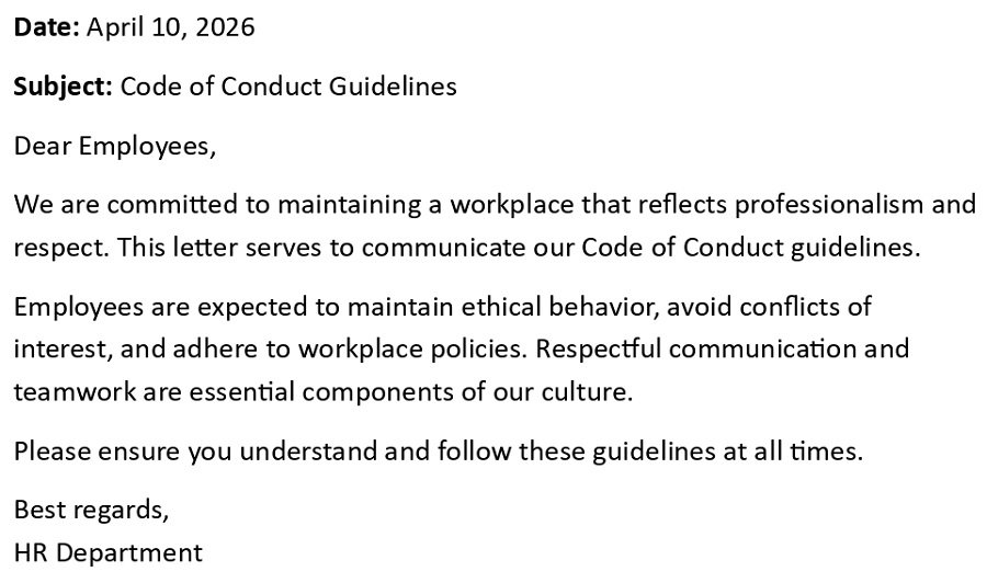 Code of Conduct Guidelines