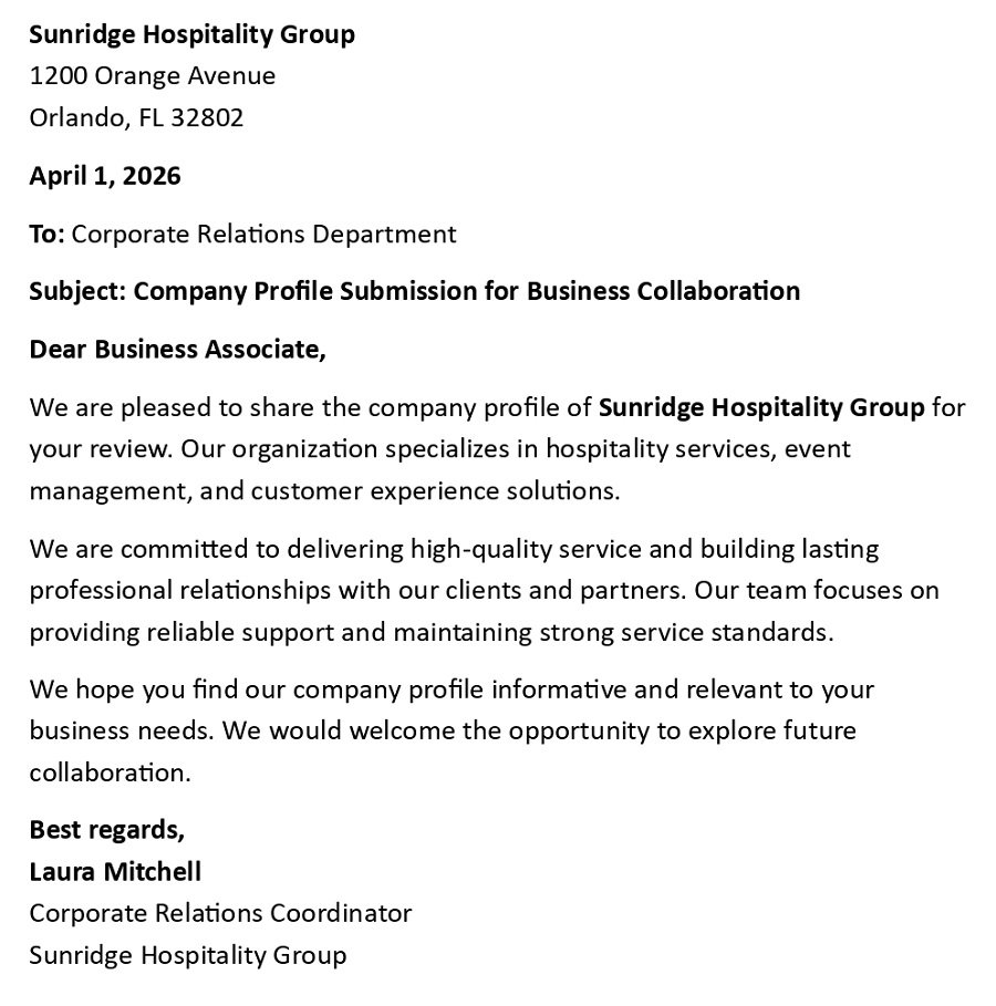 Company Profile Submission for Business Collaboration