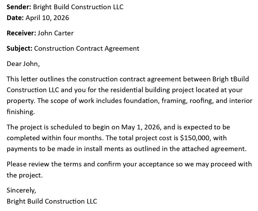 Construction Contract Agreement