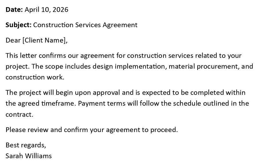 Construction Services Agreement