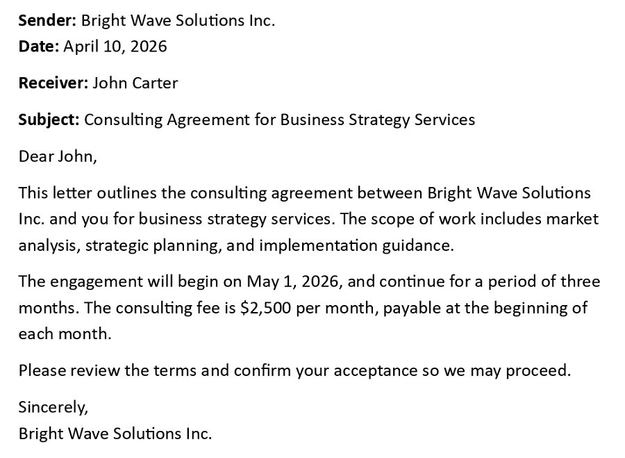 Consulting Agreement for Business Strategy Services