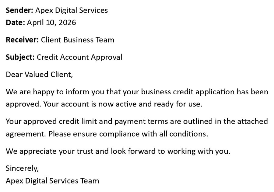 Credit Account Approval