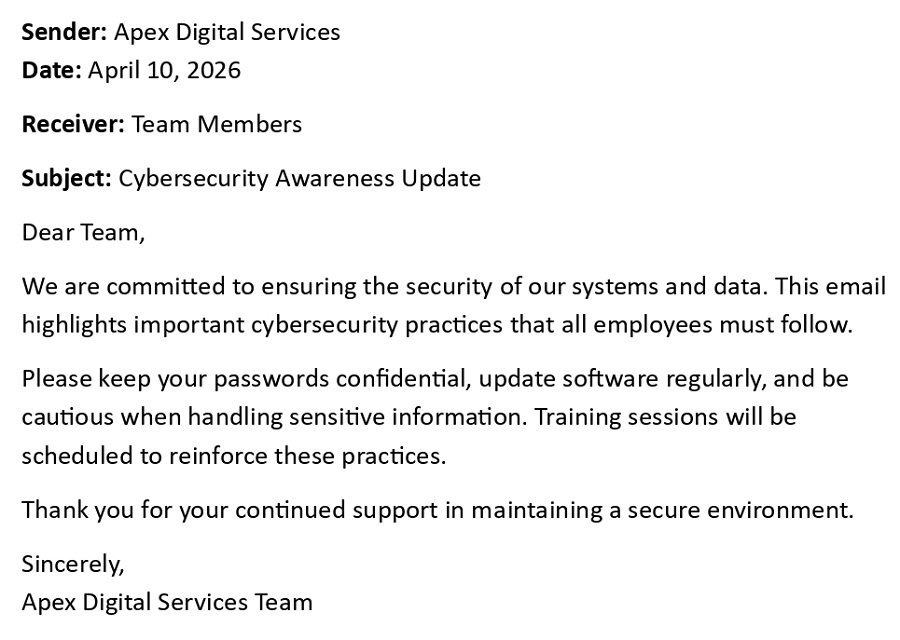 Cybersecurity Awareness Update