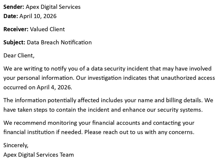 Data Breach Notification