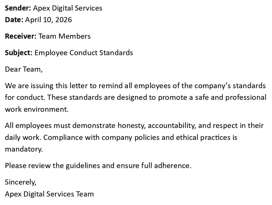 Employee Conduct Standards