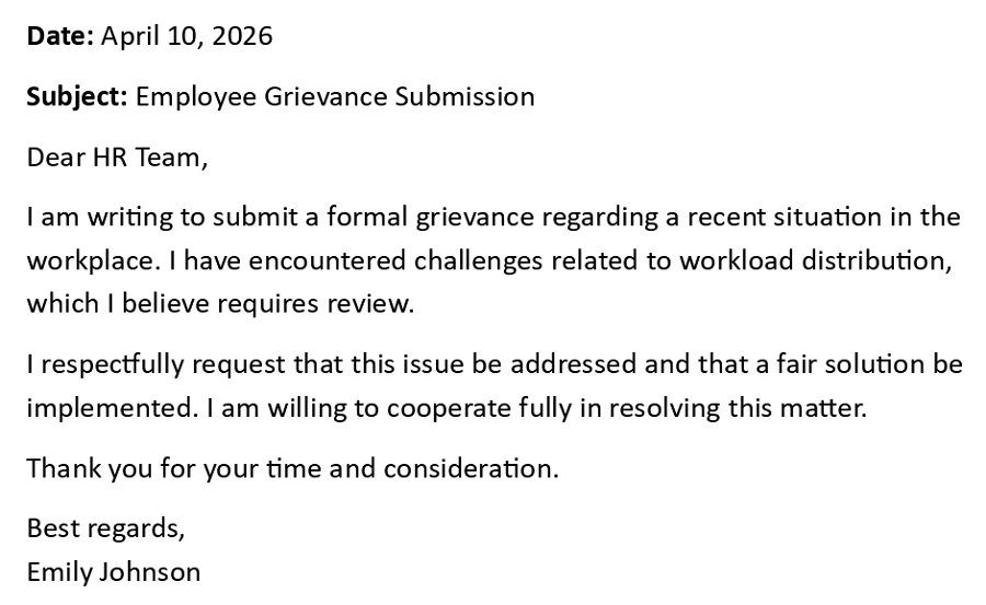 Employee Grievance Submission