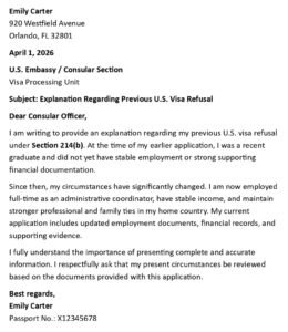 Immigration Explanation Letter (USA Visa Format + 5 Examples)
