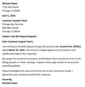 Utility Bill Dispute Letter (USA Format + 5 Samples)