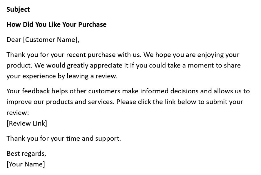 How Did You Like Your Purchase