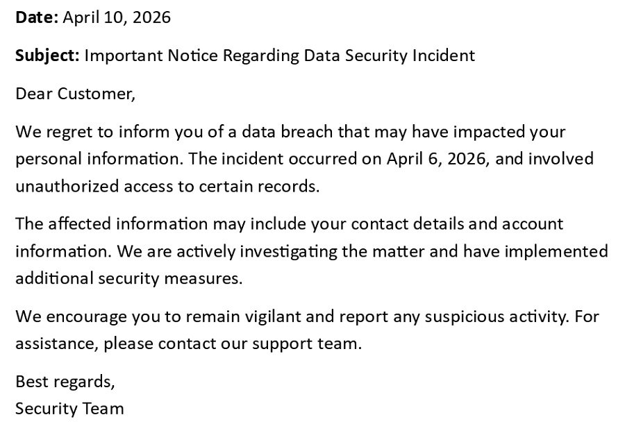 Important Notice Regarding Data Security Incident
