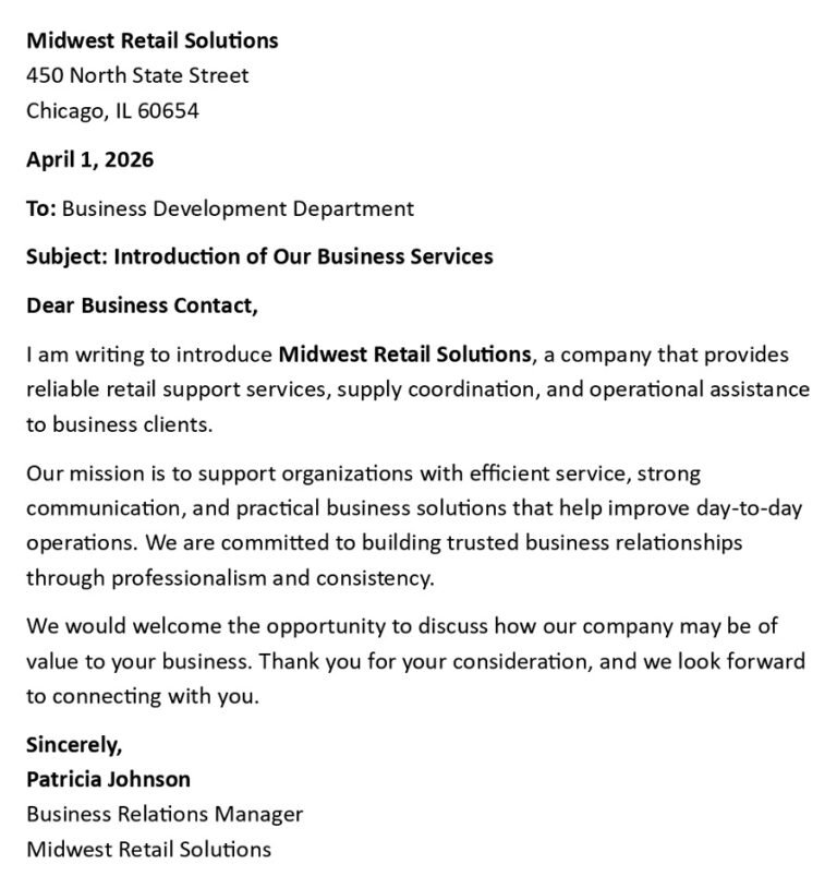 Business Introduction Letter (USA Corporate + 5 Templates)