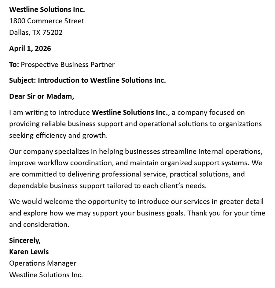 Introduction to Westline Solutions Inc.