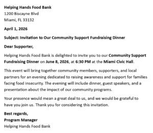 Event Invitation Letter (USA Format + 5 Templates)