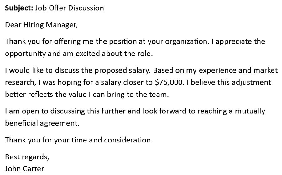 Job Offer Discussion
