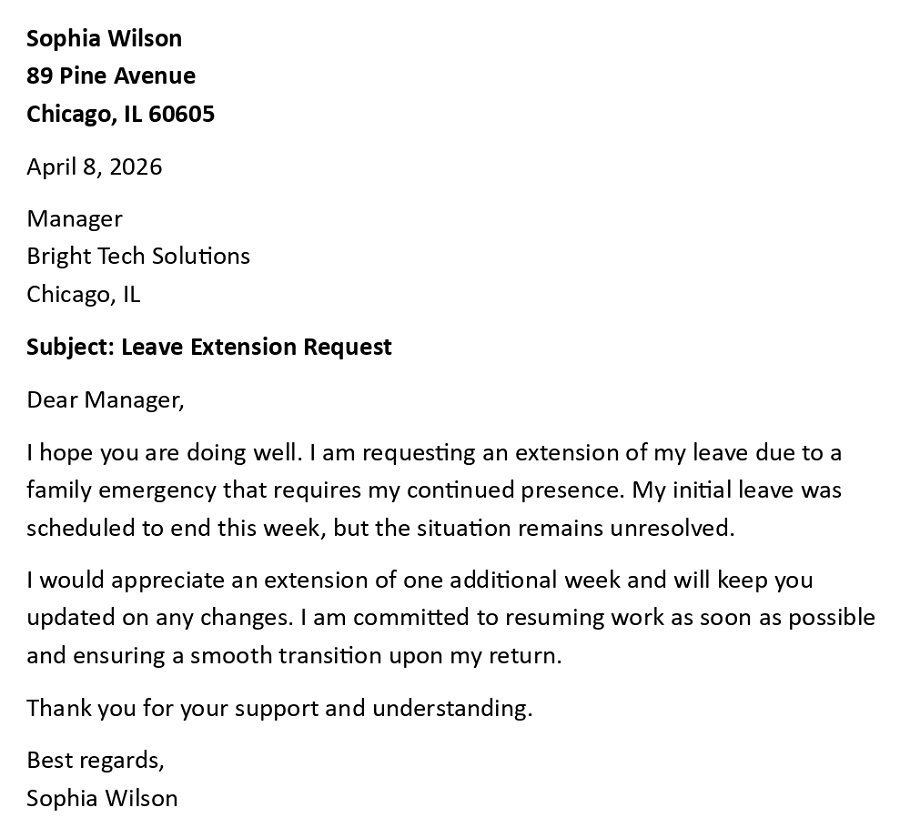 Leave Extension Request