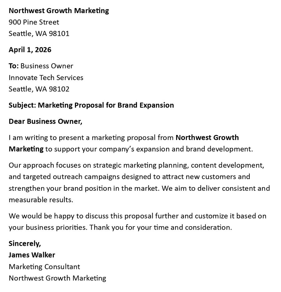 Marketing Proposal for Brand Expansion