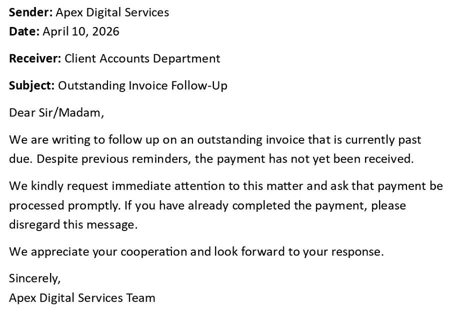 Outstanding Invoice Follow-Up