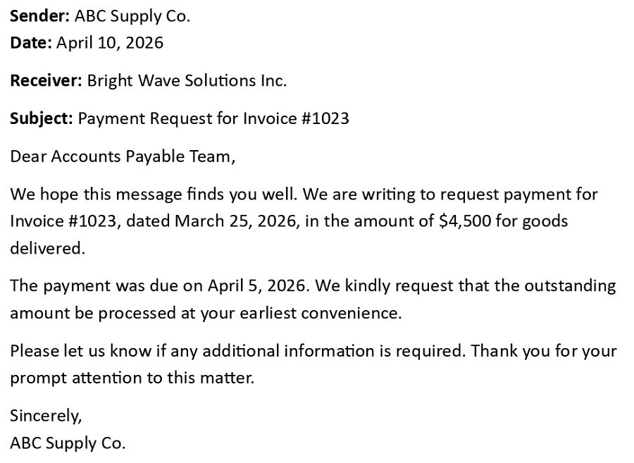 Payment Request for Invoice #1023