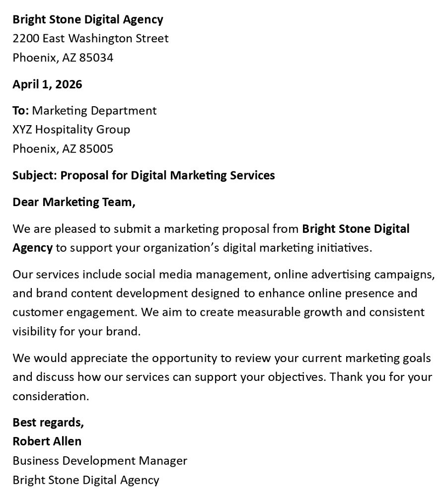 Proposal for Digital Marketing Services