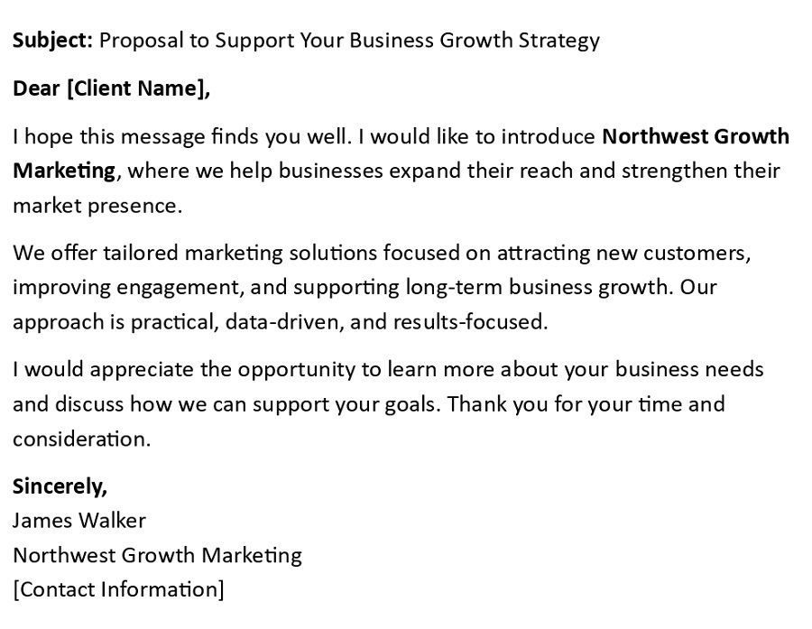 Proposal to Support Your Business Growth Strategy