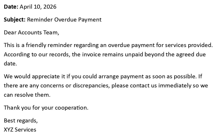 Reminder Overdue Payment