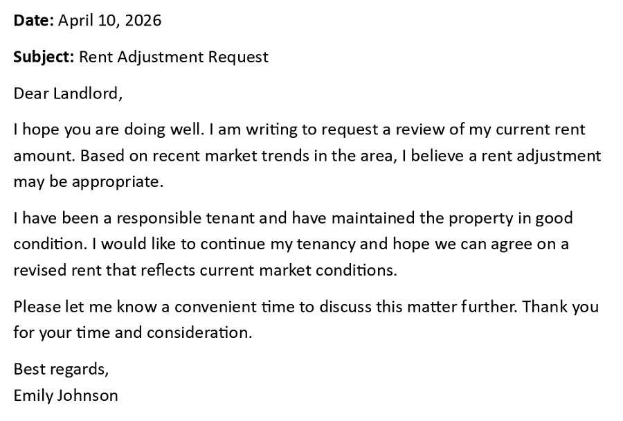 Rent Adjustment Request