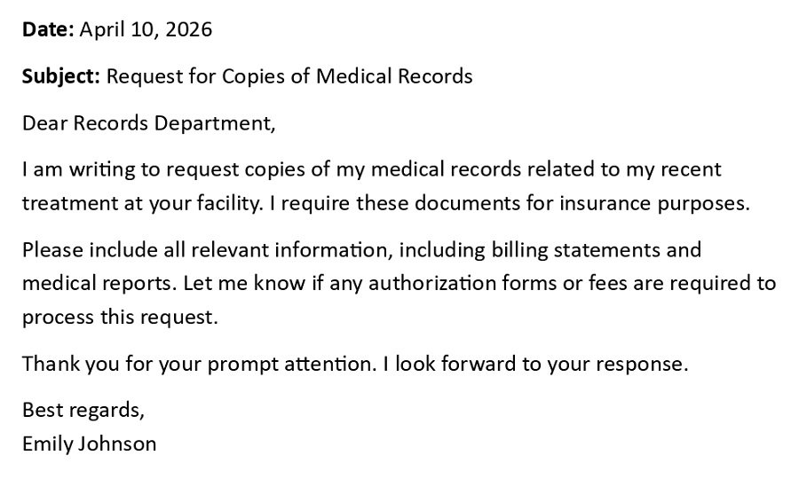 Request for Copies of Medical Records