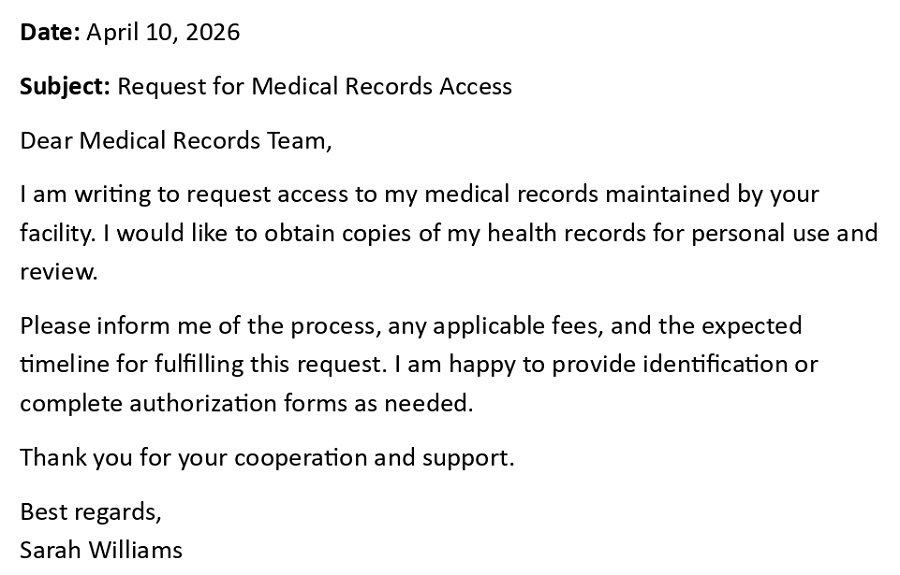Request for Medical Records Access