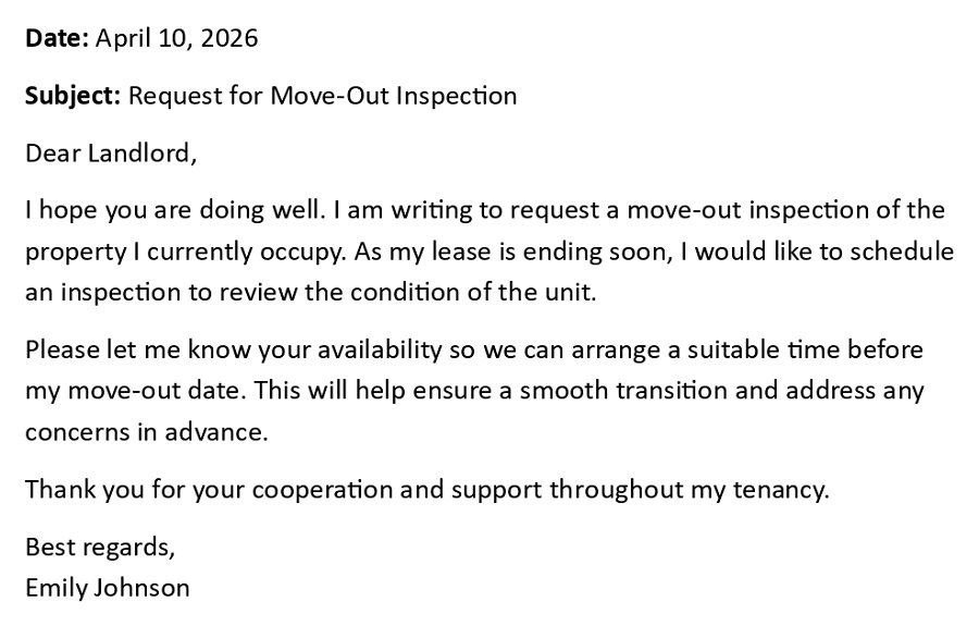 Request for Move-Out Inspection