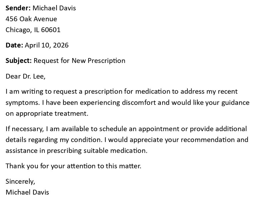 Request for New Prescription